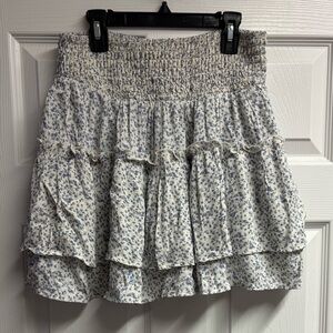 NWT Sienna Sky Floral Ruffled Mini Skirt Size XL